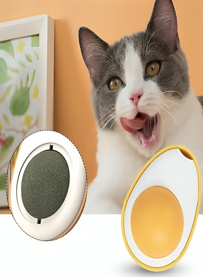 PET FUN لعبة قطط على شكل بيضة من بيت فن، بنكهات النعناع البري والنعناع ونبات الكرمة الفضية، مستخلصات نباتية طبيعية، كرة جدارية بنكهة النعناع البري، ألعاب مضغ آمنة وصحية للقطط الصغيرة، لعبة تنظيف أسنان القطط (عبوة من قطعتين) - Image 4